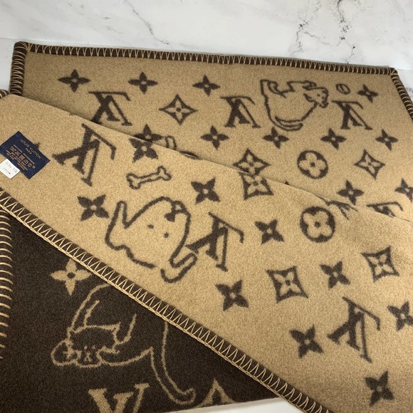 Louis Vuitton Catogram Blanket Lap Cashmere Grace Coddington Cats Throw Monogram - Picture 9 of 12